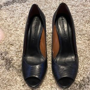 Banana Republic, black croc, good shape
